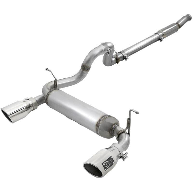 aFe Rebel Series 409 Stainless Steel Cat-Back Exhaust 18-21 Jeep Wrangler JL 2.0L (t) - Polished Tip-SR1 Performance