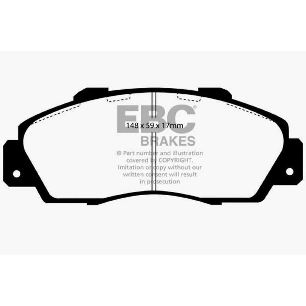 EBC Greenstuff 2000 Series Sport Brake Pads for Honda Prelude (1995-2001) – Front