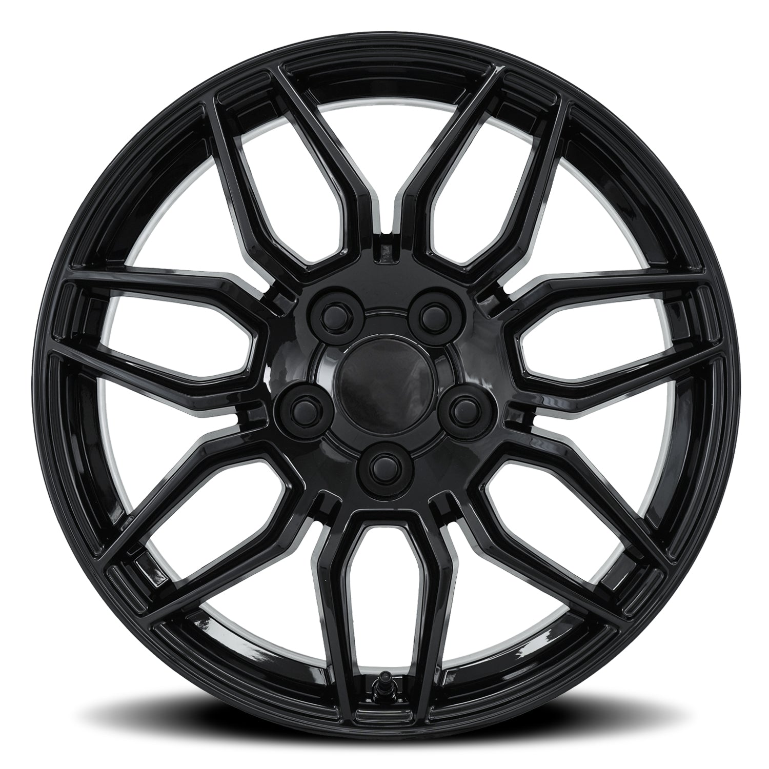 FR 401 – C8 ZO6 CORVETTE REPLICA WHEELS-Gloss Black 18x8.5 5x4.75 + 54 HB 70.3