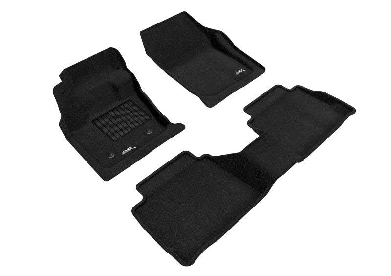 3D Maxpider 13-16 Ford Fusion Elegant 1st 2nd Row - Floor Mat Set (Black)-SR1 Performance