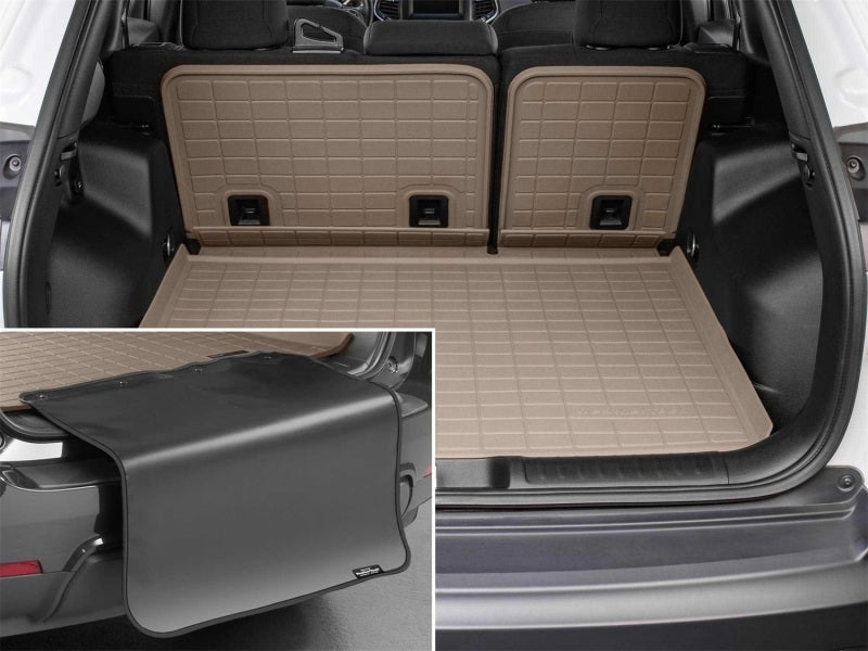 WeatherTech SeatBack Cargo Liner HP with Bumper Protector for 2019-2022 Jeep Cherokee - Tan