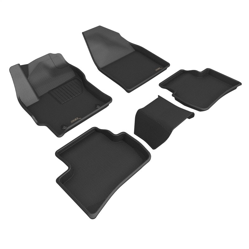 3D MAXider 22-23 Toyota Corolla Cross AWD Kagu Black Floor Mats - Row 1/2-SR1 Performance