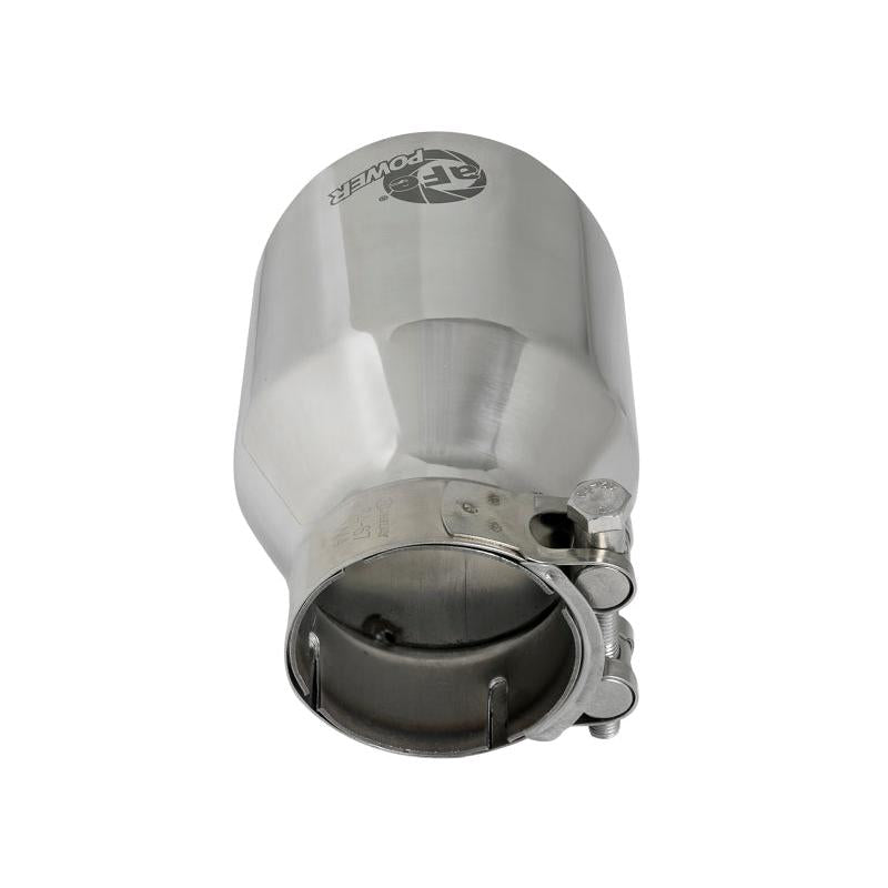 aFe MACH Force-Xp 304 SS Clamp-On Exhaust Tip 2.5in. Inlet / 4in. Outlet / 6in. L - Polished-SR1 Performance