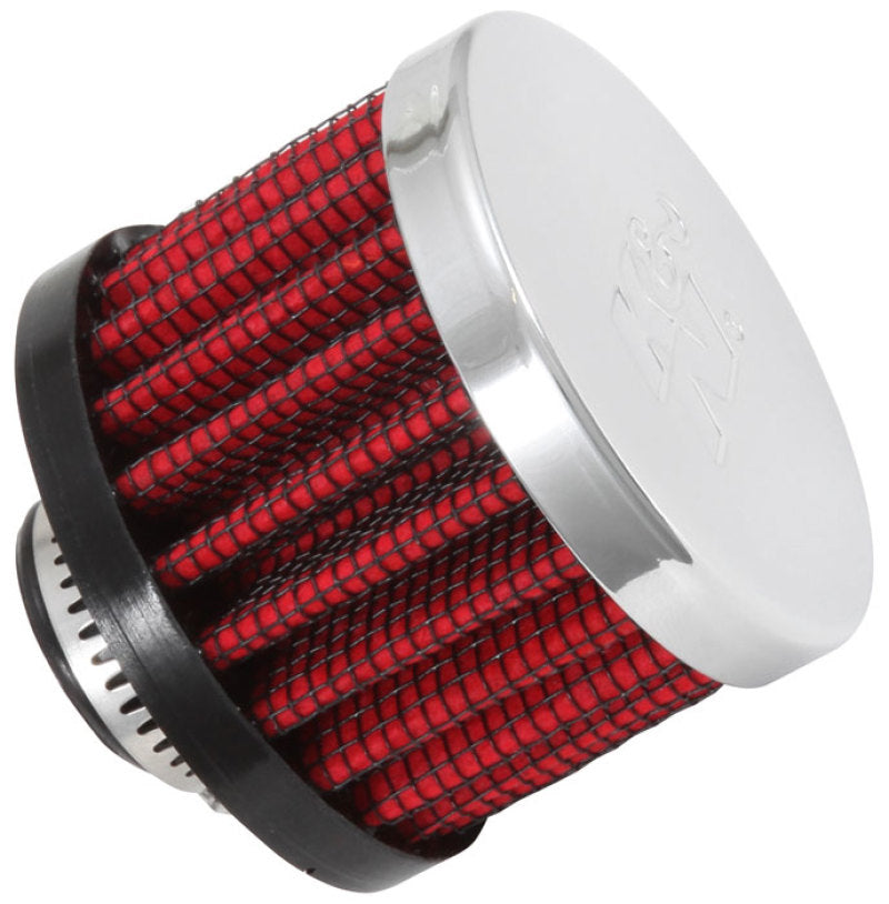 K&N Clamp On Rubber Base Crankcase Vent Filter 0.5in Flange ID 2in OD 1.5in Height-SR1 Performance