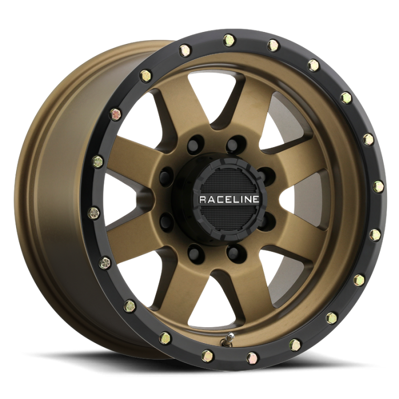 Raceline 935BZ Defender 17x9 Inch Bronze Wheel with 6x139.7 Bolt Pattern and 0mm Offset