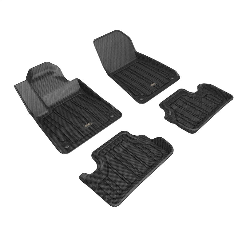 3D MAXpider 21-23 Polestar 2 Elitect 1st & 2nd Row Floormats - Black-SR1 Performance
