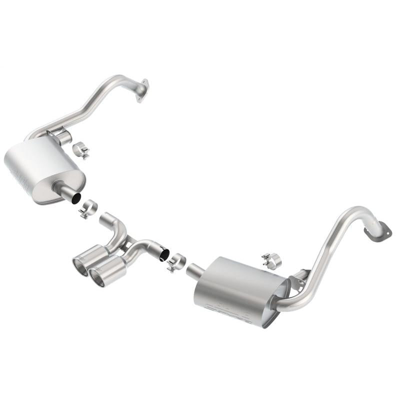 Borla 14-15 Porsche Cayman/Boxster (981) RWD 2Dr Dual Center Rear Exit Catback 4in Tip Exhaust Sys