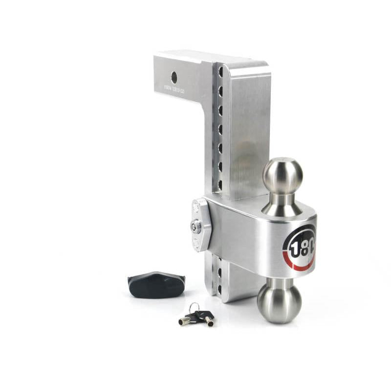 Weigh Safe 180 Hitch with 10-Inch Drop and 2.5-Inch Shank for 10,000 to 18,500 lbs GTWR - Aluminum Construction