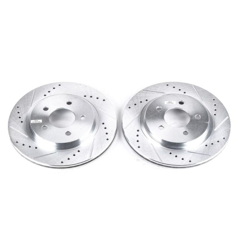 Power Stop 05-14 Ford Mustang Rear Evolution Drilled & Slotted Rotors - Pair-SR1 Performance
