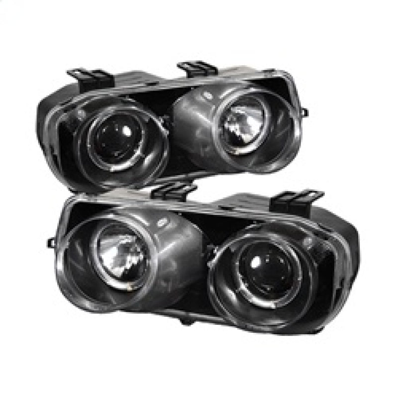 Spyder Acura Integra 94-97 Projector Headlights LED Halo -Black High H1 Low 9006 PRO-YD-AI94-HL-BK-SR1 Performance