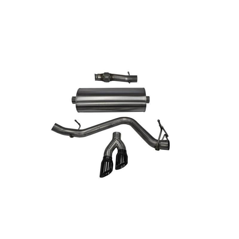 Corsa 14-19 GMC Sierra/Chevy Silv 1500 Reg. Cab/Std. Bed 5.3L V8 Black Sport Single Side CB Exhaust