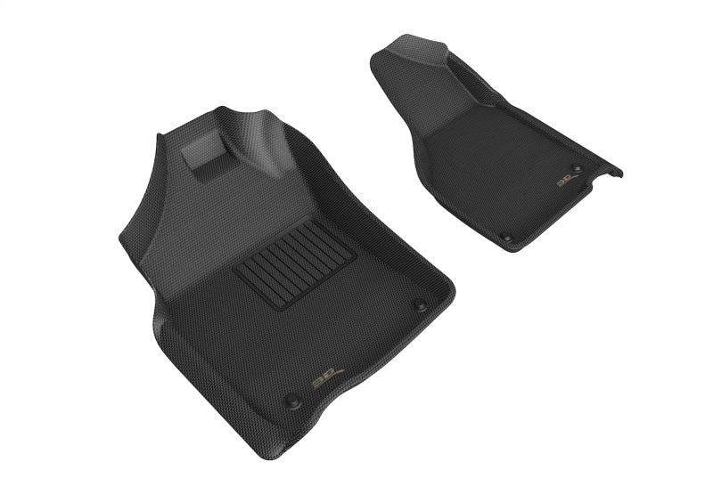 3D MAXpider 2012-2020 Dodge Ram 1500 Reg/Quad 2500/3500 Reg Kagu 1st Row Floormat - Black-SR1 Performance