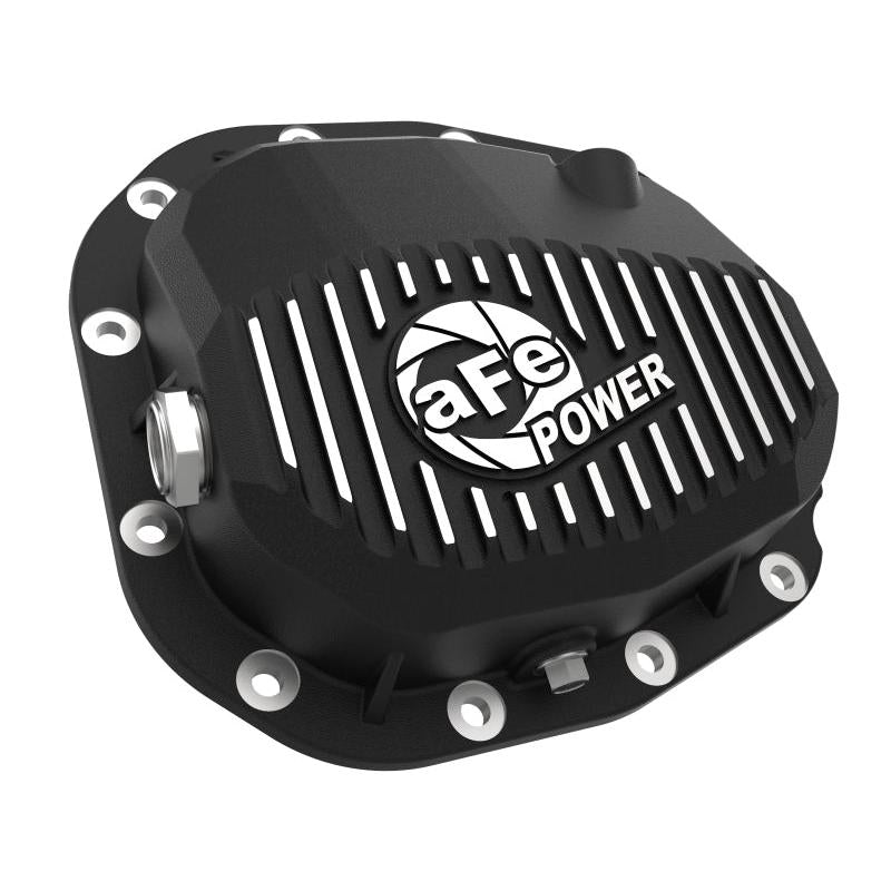 aFe Rear Differential Cover (Black Machined; Pro Series); 15-19 Ford F-150 V6-2.7L (t) (12-Bolt)