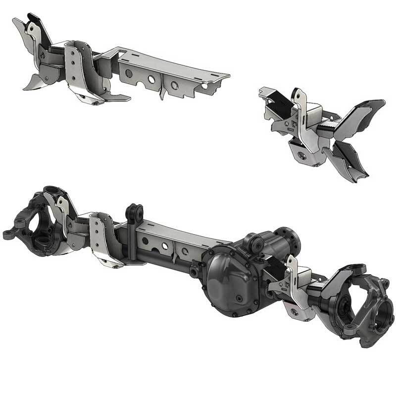 Artec Industries 93-06 Jeep Wrangler TJ Front Axle Swap Kit Dana 44 Lca Brkts w/ Stndrd Hole