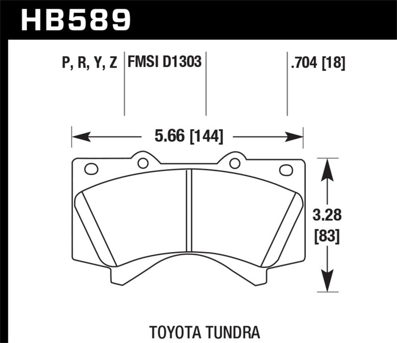 Hawk Performance 08-14 Toyota Land Cruiser Ceramic Street Front Brake Pads