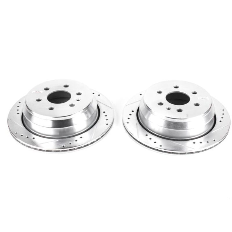 Power Stop 15-19 Chevrolet Colorado Rear Evolution Drilled & Slotted Rotors - Pair-SR1 Performance