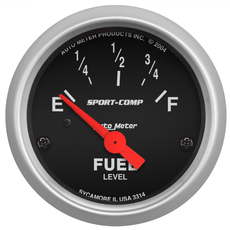 Autometer Sport Comp 52mm Short Sweep Electronic Fuel Level Gauge-SR1 Performance