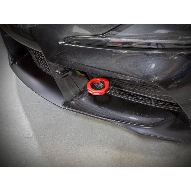 aFe Control Front Tow Hook Red 20-21 Toyota GR Supra (A90)