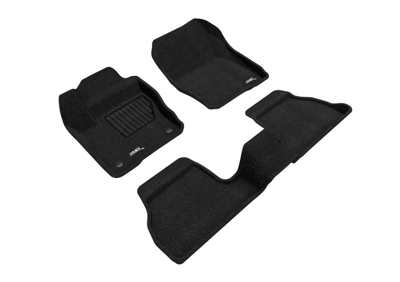 3D Maxpider 12-18 Ford Focus Elegant Floor Mat- Black 1St Row 2Nd Row-SR1 Performance