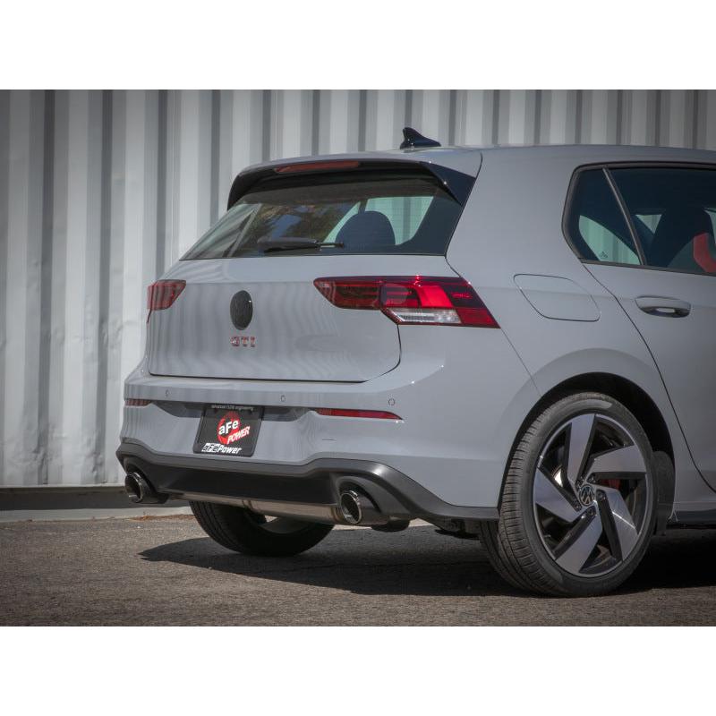 aFe Gemini XV 3in to 2 1/2in 304 SS Cat-Back Exhaust 22-23 Volkswagen GTI (MK8) 2.0L w/ Carbon Tips