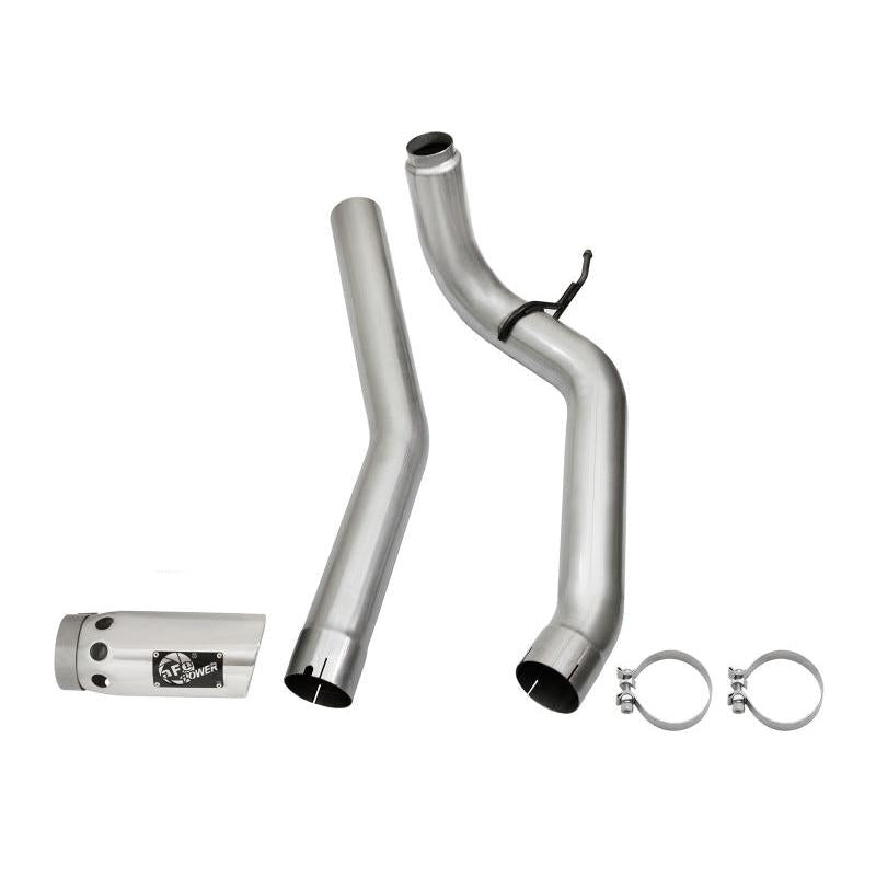 aFe LARGE Bore HD Exhausts 4in DPF-Back SS-409 2016 Nissan Titan XD V8-5.0L CC/SB (td)