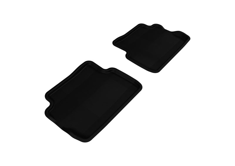 3D MAXpider 2008-2011 Ford Focus Kagu 2nd Row Floormats - Black-SR1 Performance