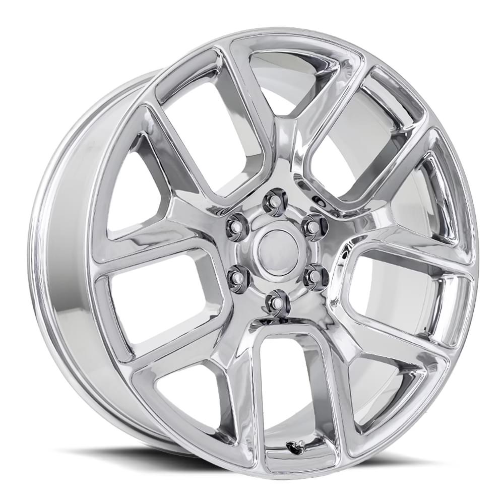 22X9 6x5.5 +15 HB 77.8 19 RAM 1500 CHROME WITH CAP-SR1 Performance