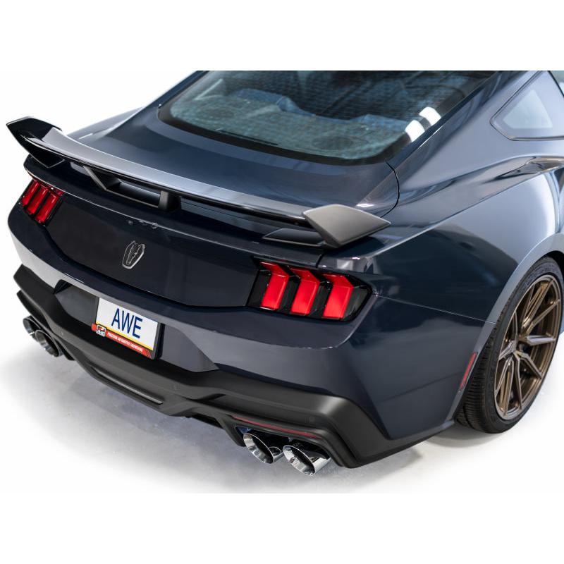 AWE 2024 Ford Mustang Dark Horse S650 RWD SwitchPath Catback Exhaust w/ Quad Chrome Silver Tips