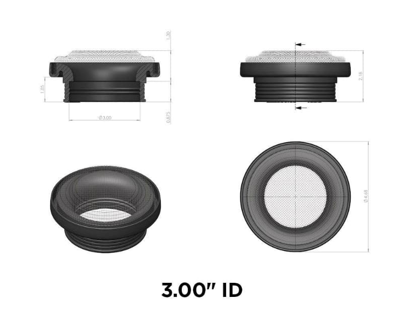 Technical drawing of an SB Volocity Stack  3.0 with dimensions on a white background