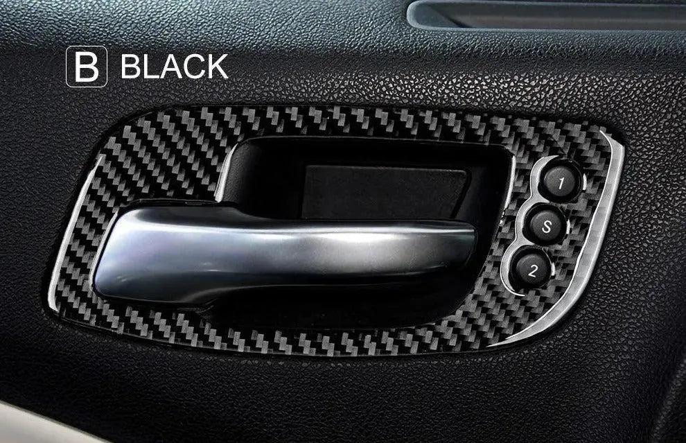 Dodge Charger 2015-2023 Carbon Fiber Interior Door Handle Trim Overlay - carbonaddons Carbon Fiber Parts, Accessories, Upgrades, Mods