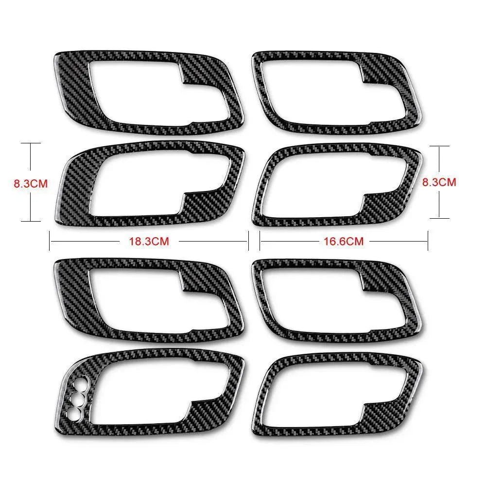 Dodge Charger 2015-2023 Carbon Fiber Interior Door Handle Trim Overlay - carbonaddons Carbon Fiber Parts, Accessories, Upgrades, Mods