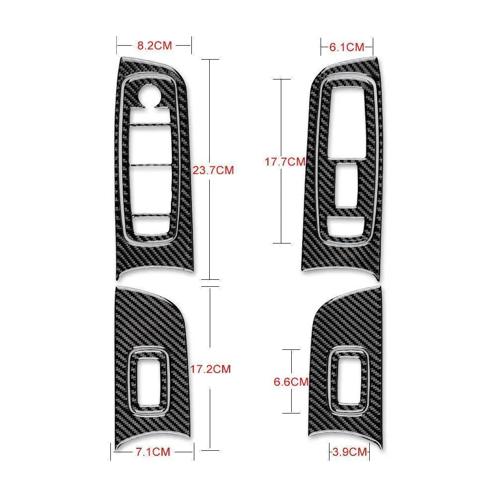 Dodge Charger 2015-2023 Carbon Fiber Window Control Trim Overlay - carbonaddons Carbon Fiber Parts, Accessories, Upgrades, Mods
