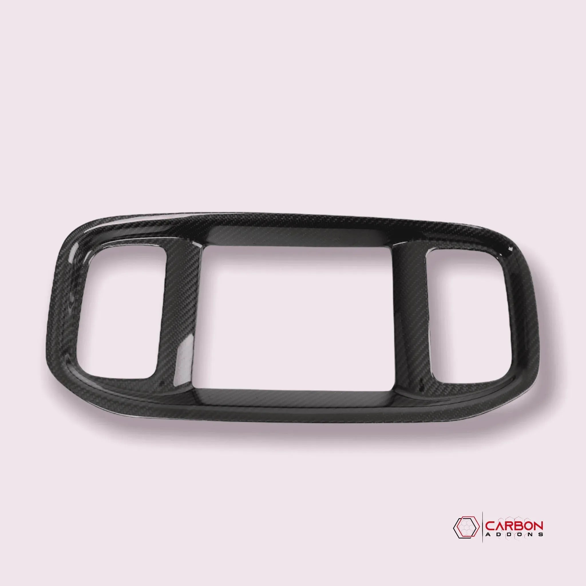 Dodge Charger 2015-2023 Real Carbon Fiber Dashboard Radio Trim Cover - carbonaddons Carbon Fiber Parts, Accessories, Upgrades, Mods