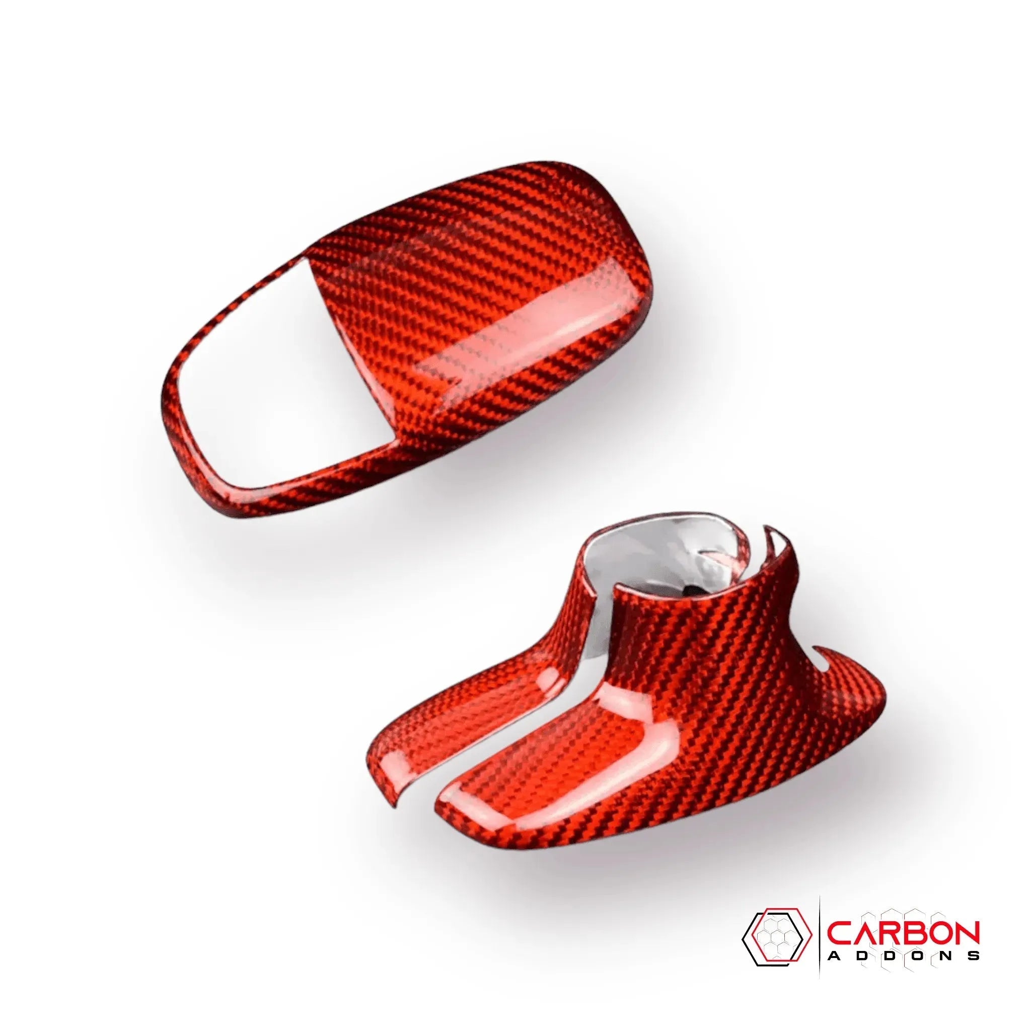 Dodge Charger/Challenger/Durango 2015-2023 Carbon Fiber Shift Knob Covers - carbonaddons Carbon Fiber Parts, Accessories, Upgrades, Mods