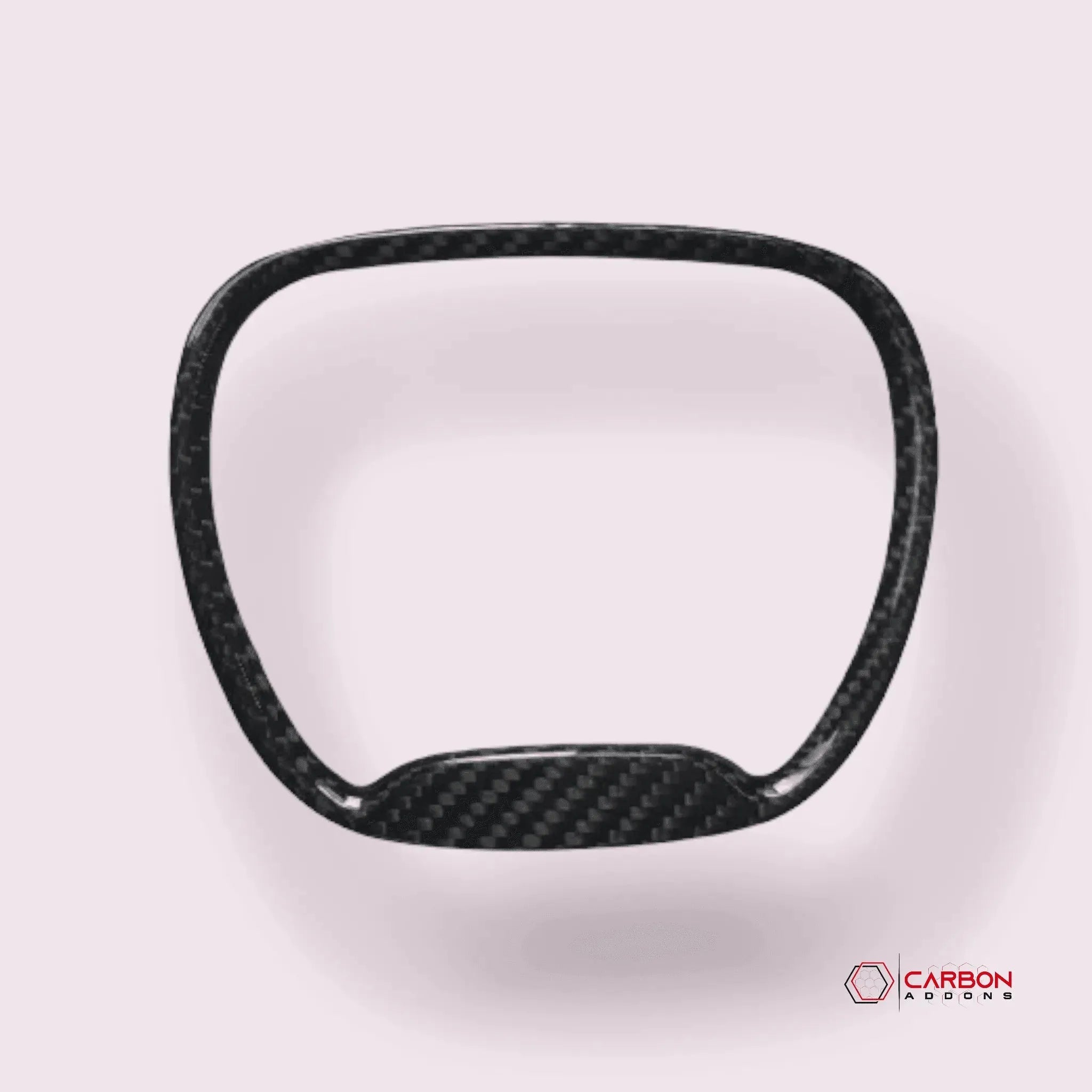 Dodge Charger/Challenger/Durango Carbon Fiber Airbag Chrome Trim Delete Cover 2015-2023 - carbonaddons Carbon Fiber Parts, Accessories, Upgrades, Mods