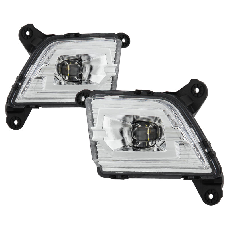 Spyder 19-20 Chevy Silverado 1500 OEM Style Full LED Fog Light w/Switch - Clear (Wont Fit RPO U12)-SR1 Performance