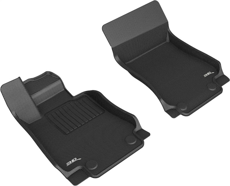 3D MAXpider 17-21 Alfa Romeo Giulia RWD / Giulia Quadrifoglio Kagu 1st Row Floormats - Black-SR1 Performance