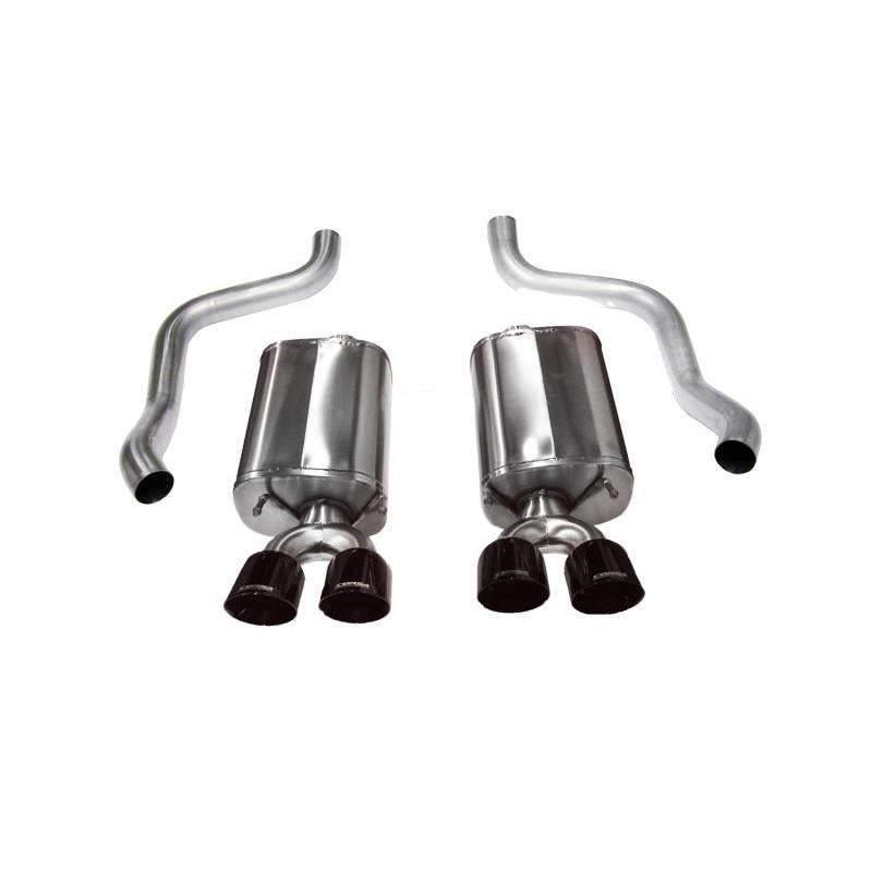 Corsa 2009-2013 Chevrolet Corvette C6 6.2L V8 Black Sport Axle-Back Exhaust