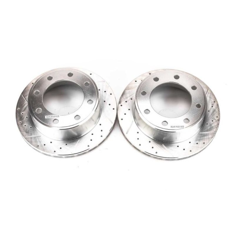 Power Stop 00-05 Ford Excursion Rear Evolution Drilled & Slotted Rotors - Pair-SR1 Performance