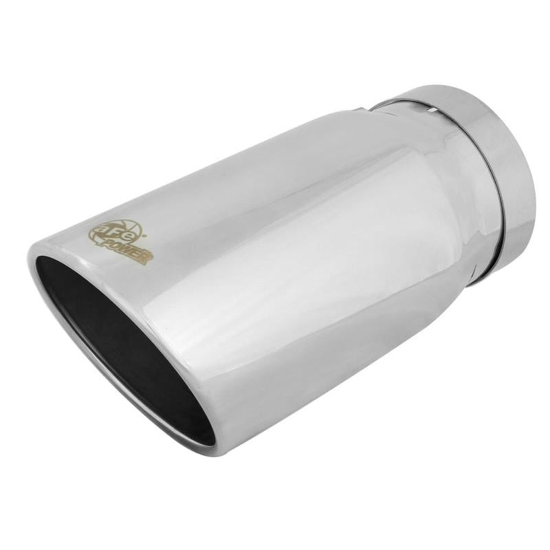 aFe Universal Bolt On Exhaust Tip Polished 5in Inlet x 6in Outlet x 12in Long-SR1 Performance