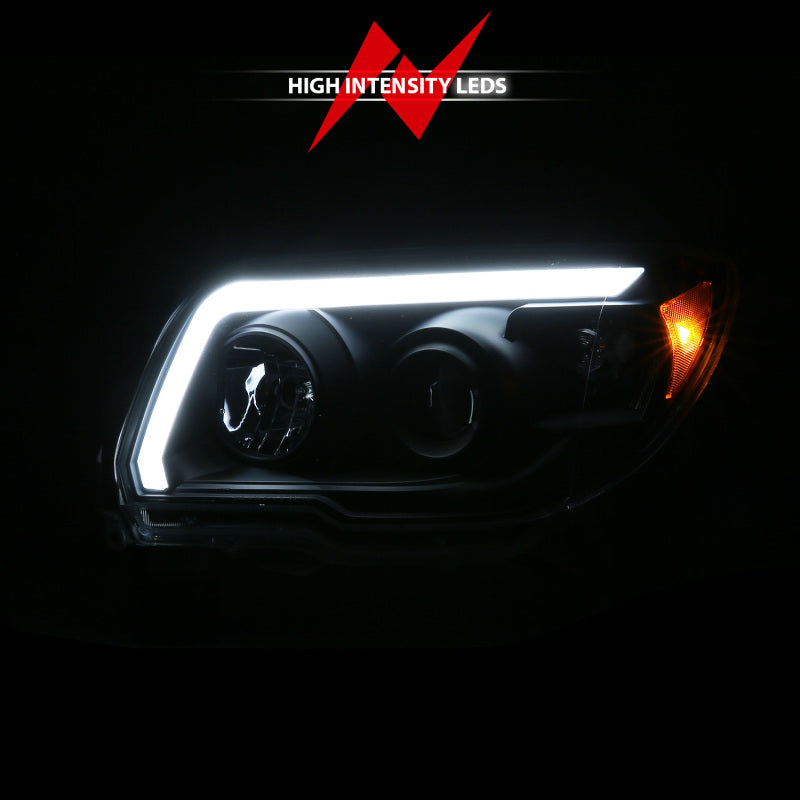ANZO 06-09 Toyota 4 Runner Projector Headlights Plank Style - Black-SR1 Performance