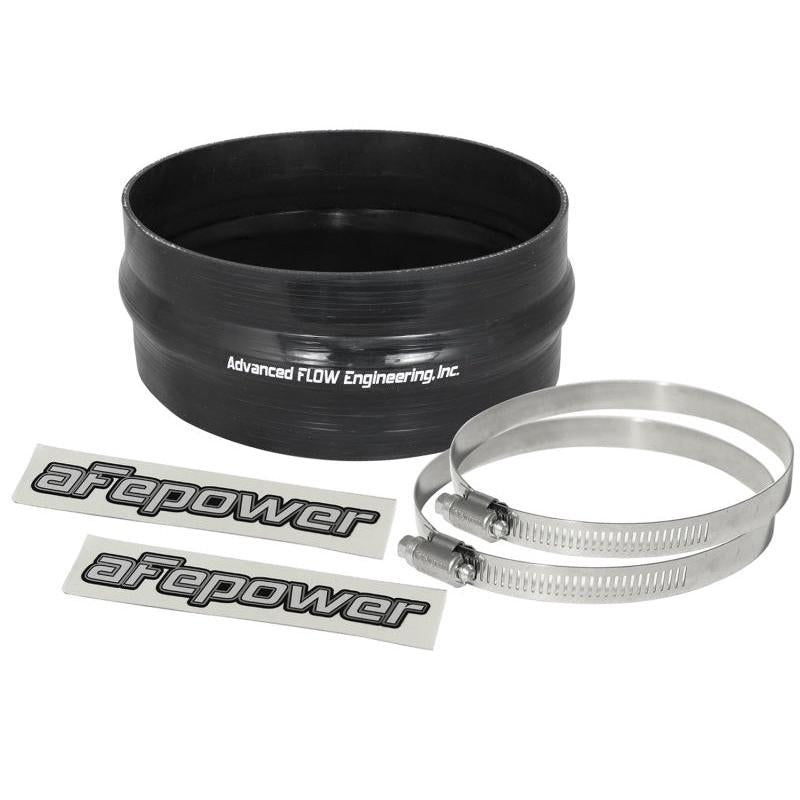 aFe Magnum FORCE CAI Univ. Silicone Coupling Kit (6-1/4in. ID / 2-3/4in. L) Straight w/Hump - Black-SR1 Performance