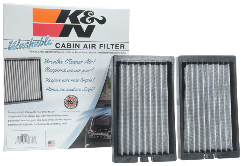 K&N 2018 Jeep Wrangler JL 2.0L/3.6L Cabin Air Filter - 2 Per Box-SR1 Performance