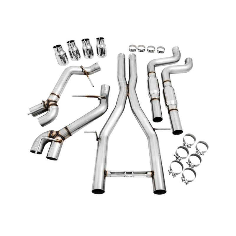 AWE Tuning 16-19 Chevy Camaro SS Resonated Cat-Back Exhaust -Track Edition (Quad Chrome Silver Tips)