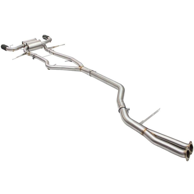 aFe MACHForce XP SS-304 Black Tip 3.0in-2.5in Dia Cat Back Exhaust 11-13 BMW 335i (E90/E92) 3.0L-SR1 Performance