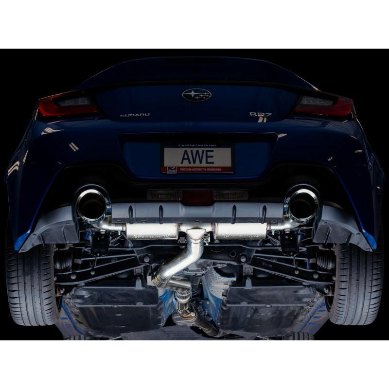 AWE Subaru BRZ/ Toyota GR86/ Toyota 86 Touring Edition Cat-Back Exhaust- Chrome Silver Tips