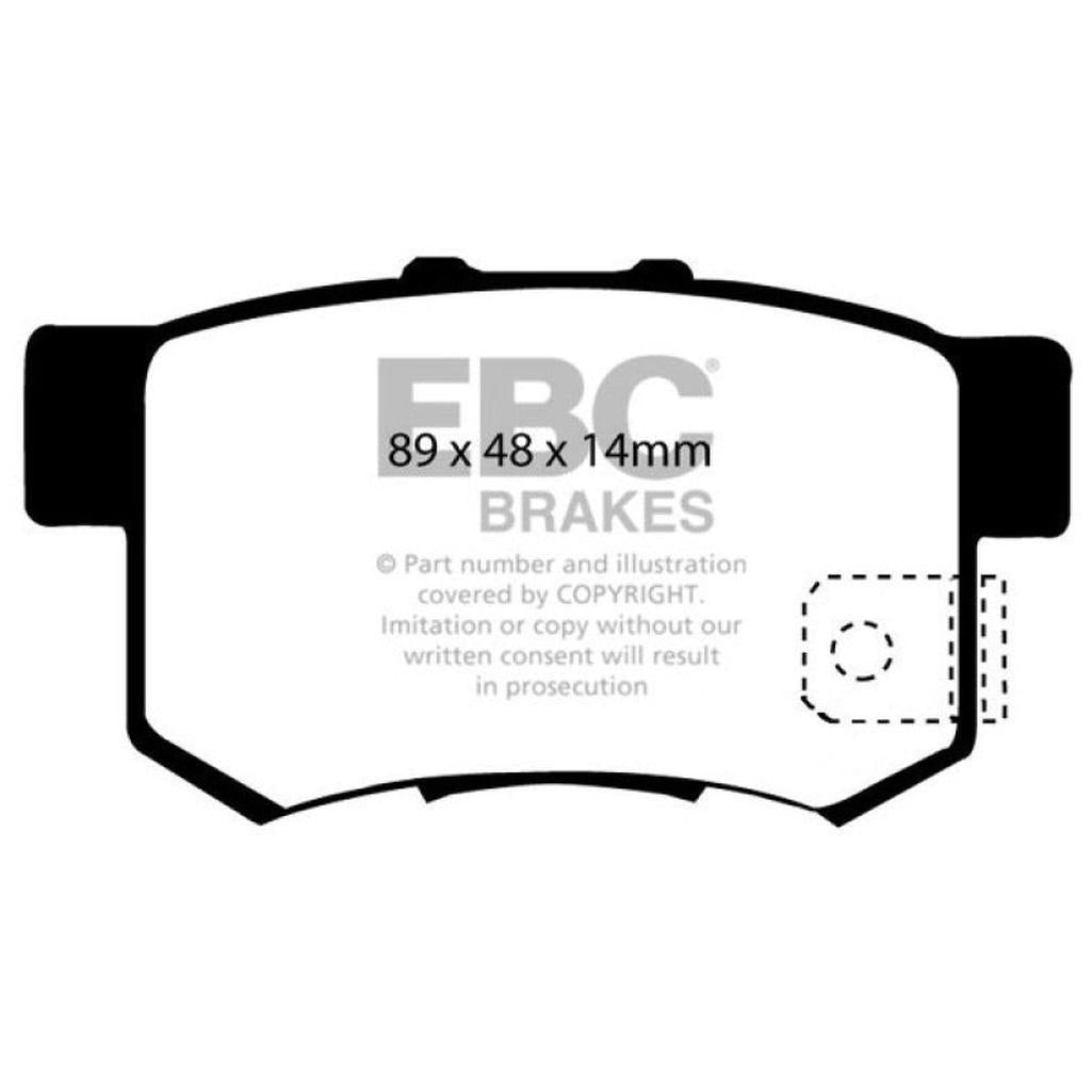 EBC Greenstuff 2000 Series Rear Brake Pads for Honda Accord and Prelude - Part No. DP21193