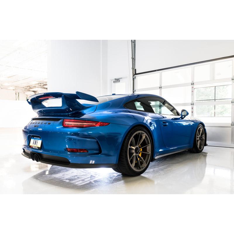 AWE Tuning Porsche 991 GT3 / RS Center Muffler Delete - Diamond Black Tips-SR1 Performance