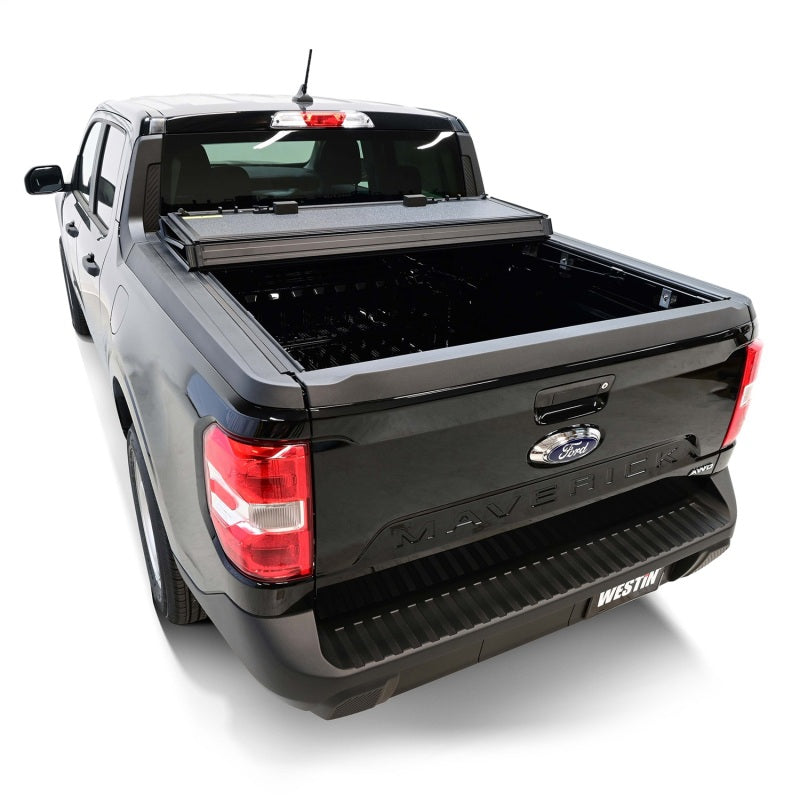 Westin 22-26 Ford Maverick 4WD Hard Tri-Fold Tonneau Cover - Black
