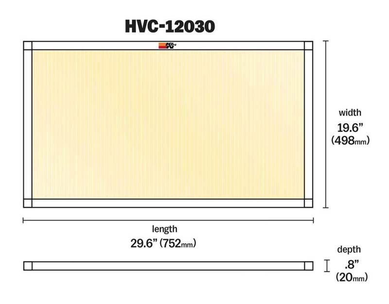 K&N HVAC Filter - 20 x 30 x 1-SR1 Performance